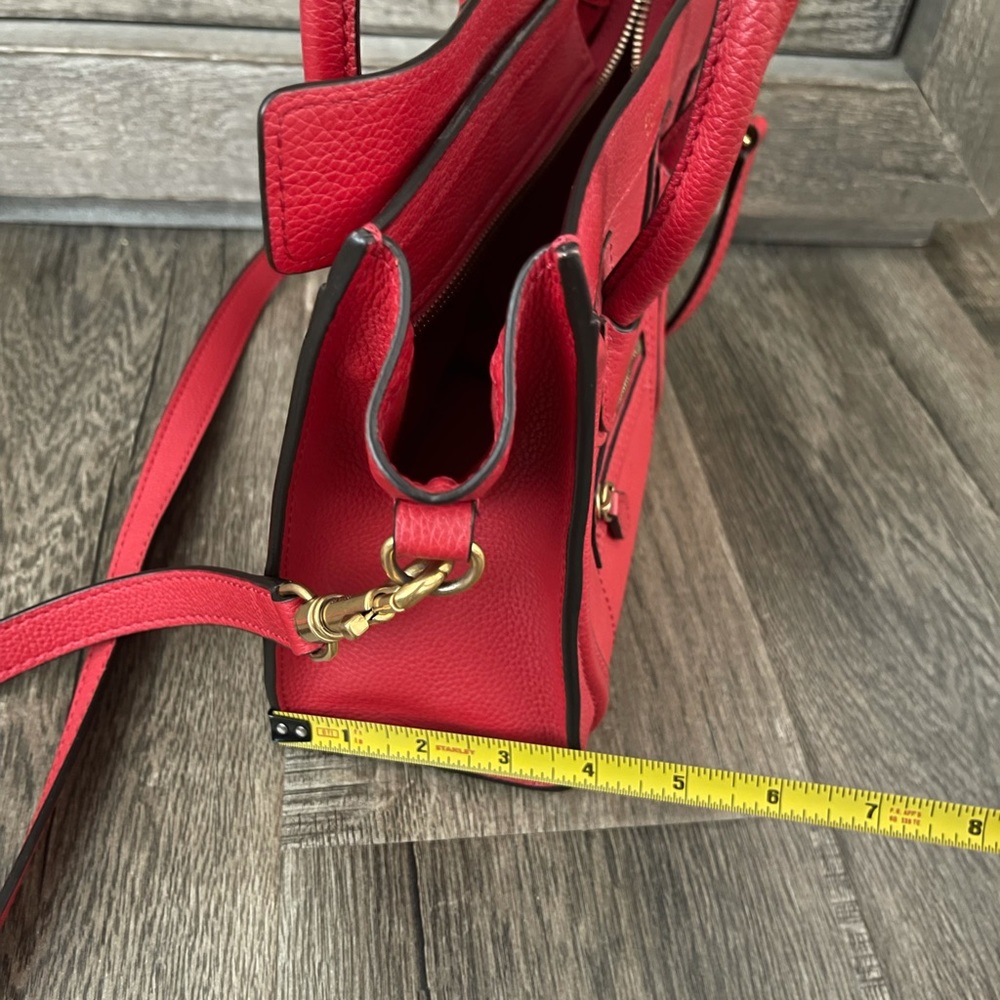 Authentic Celine Nano Luggage Red Bag Crossbody - Picture 11 of 15